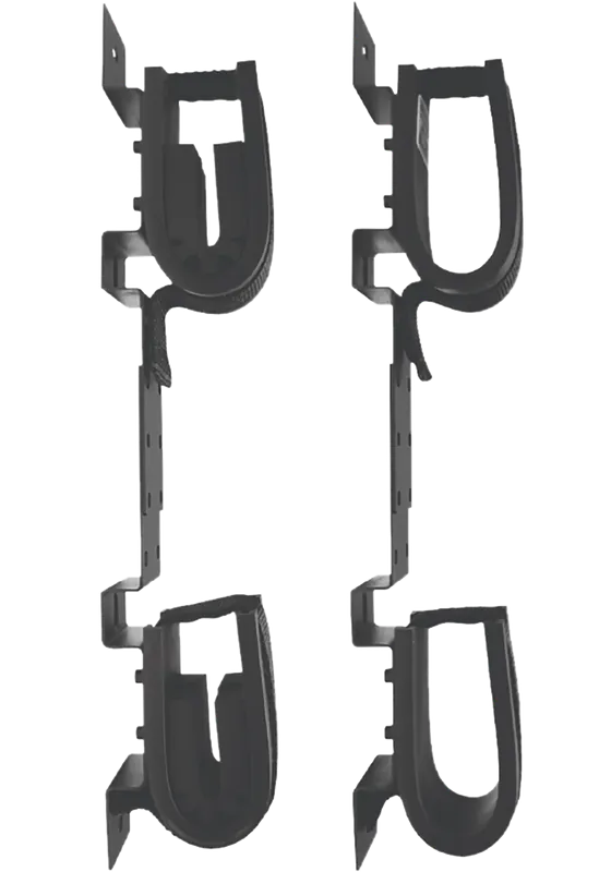 Rugged Gear Double Hook Mount for Rifles/Shotguns - Black Steel