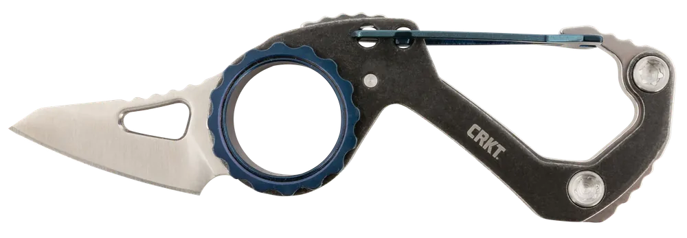 CRKT 9083 Compano Folding Knife with Sheepsfoot Blade and Blue Accents