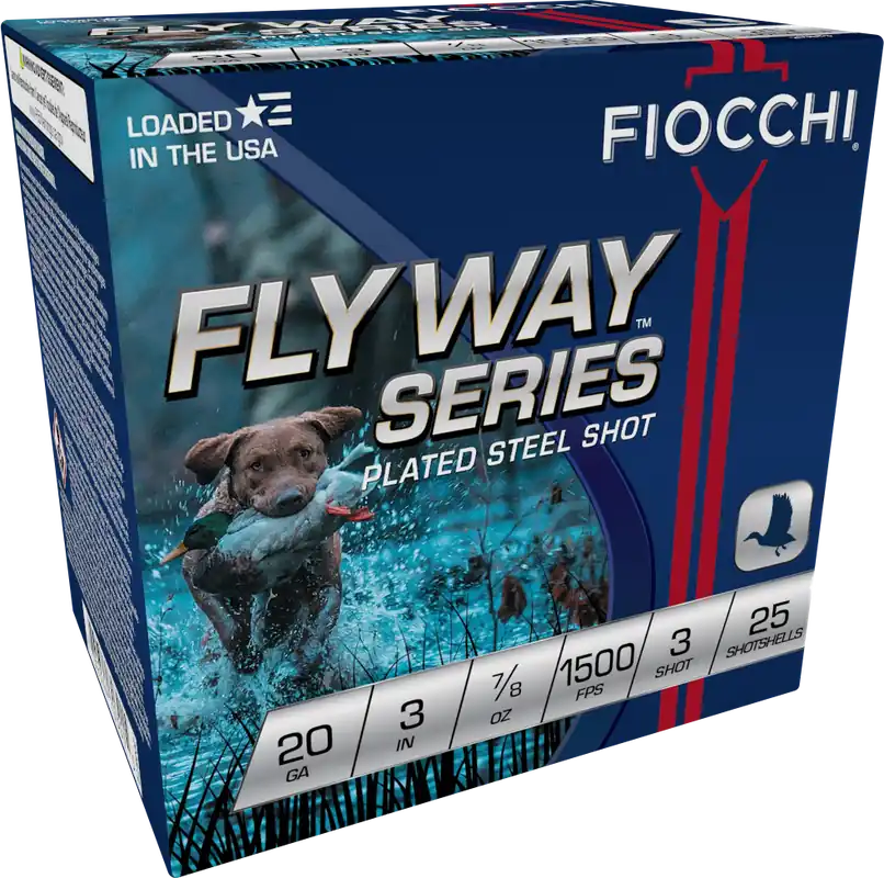 Fiocchi Flyway 20 Gauge 3" 7/8oz #3 Shot - 25 Rounds Per Box, 10 Boxes Per Case