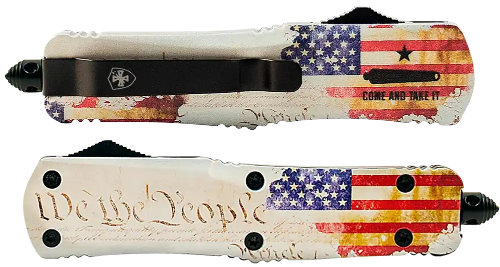 Templar Knife SWTP131 Gen II "We The People" OTF Dagger with Flag Handle and Glass Breaker