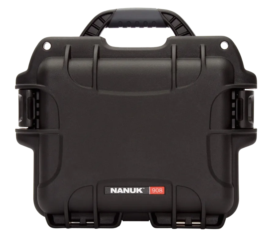 Nanuk 908 Waterproof Black Resin Case with Foam Padding & Airline Approval