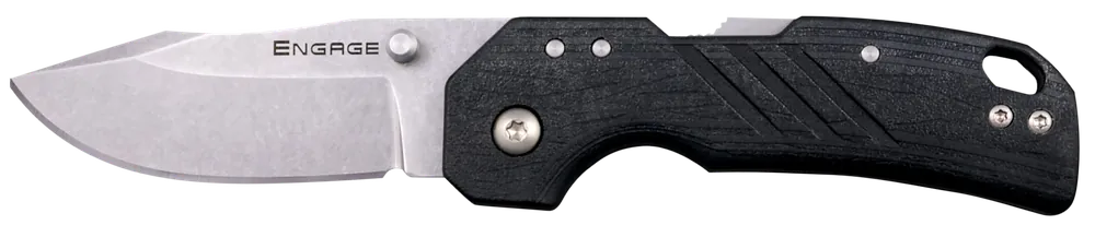 Cold Steel Engage 2.5" Folding Knife with Clip Point Satin Blade and Black Handle