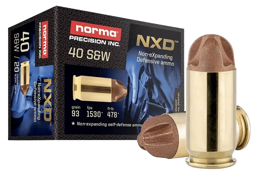 Norma Ammunition 40S&W 93gr Self Defense NXD - 20 Rounds per Box