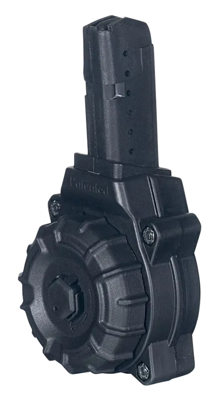 ProMag DRMA26 30-Round 9mm Drum for AR-15, Glock-Compatible, Black Zytel Polymer