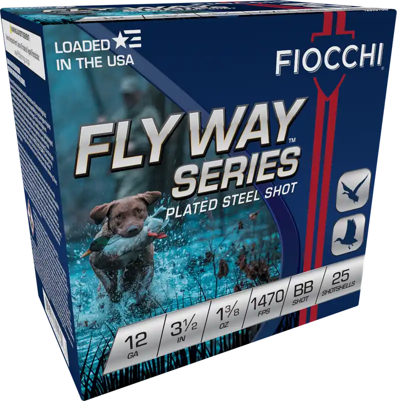 Fiocchi Flyway 12 Gauge 3.5" BB Shot Ammo - 25 Rounds per Box
