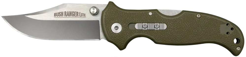 Cold Steel Bush Ranger Lite Folding Knife with 3.50" Clip Point Blade and Black Handle
