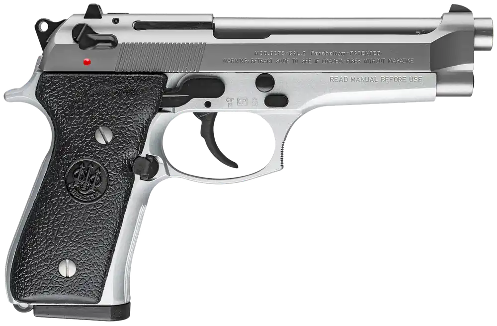 Beretta 92FS Inox 9mm Pistol - Stainless Steel & Gray Aluminum Frame