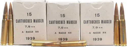 FMJ 945RD Greek Surplus Corrosive 8mm Mauser Ammo 198gr
