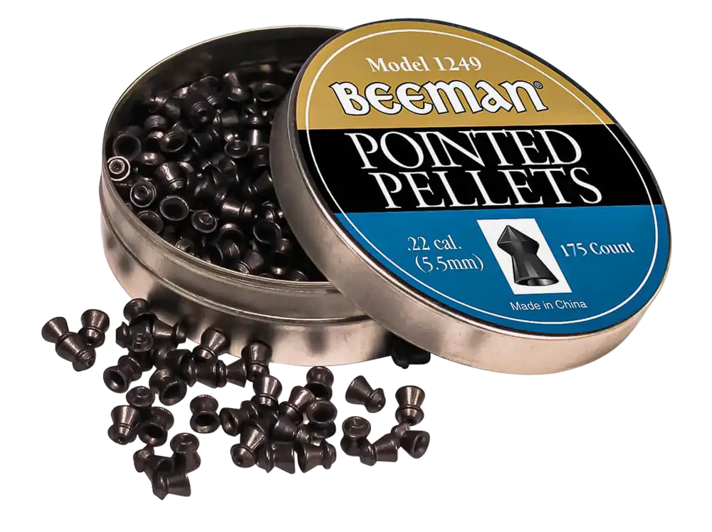 Beeman 1249 Pointed .22 Caliber Lead Pellets - 175 Count Tin