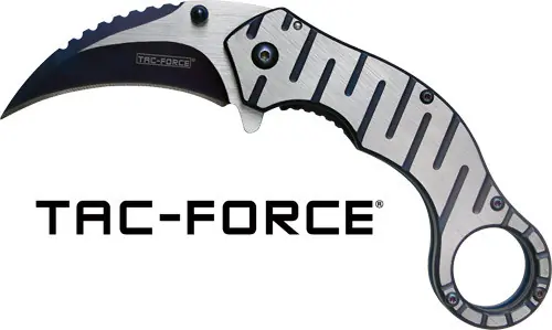 TAC-FORCE 2.5" Hawkbill Blade Folder - Grey/Black MC