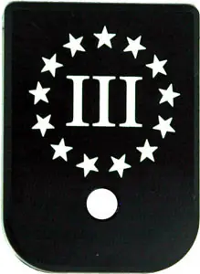 Universal Glock Magazine Base Plate: 3% Flag Design by Cruxord