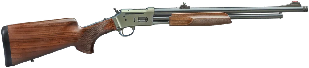 Davide Pedersoli Jackal 44 Mag Rifle with Silver Cerakote Finish and Walnut Stock