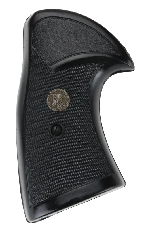 Pachmayr 03267 Checkered Black Rubber Grip for S&W K/L Frame Square Butt
