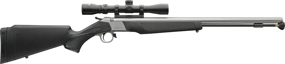 CVA Wolf V2 50 Cal Muzzleloader with Scope and Black Synthetic Stock