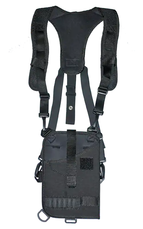 GrovTec US Inc GTHL14902R Trail Pack Shoulder Harness for Medium/Large DA Revolver - Ambidextrous Black Nylon
