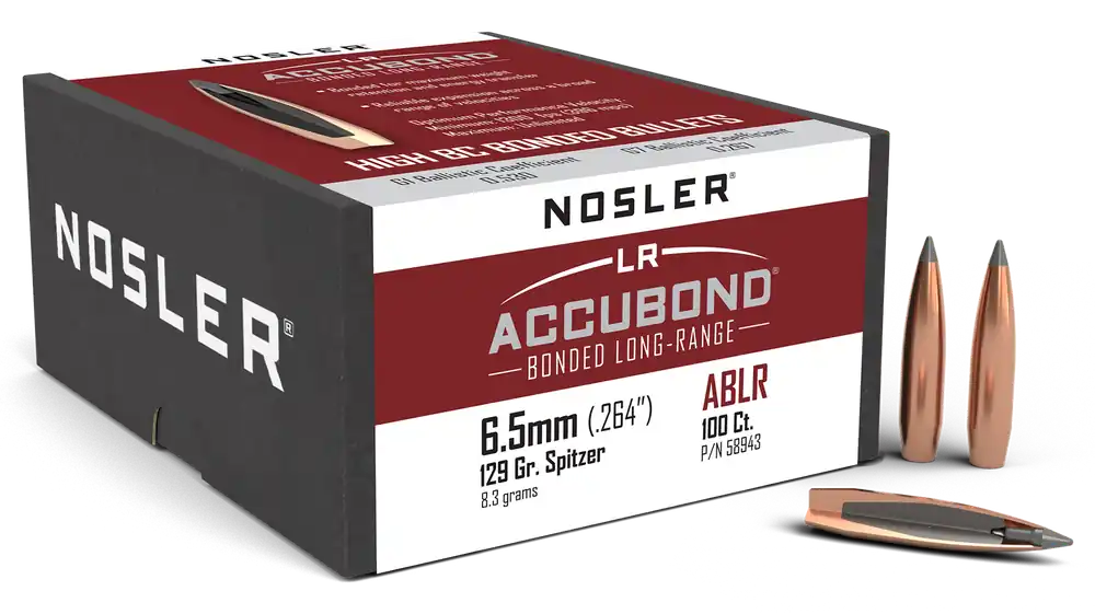 Nosler 6.5 Creedmoor 129gr AccuBond Long Range Spitzer 100ct Box