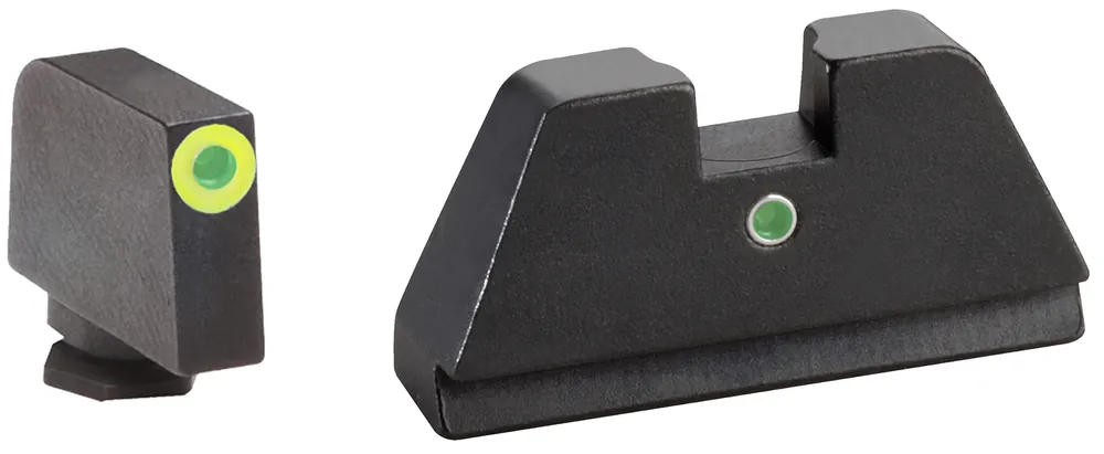 AmeriGlo GL391 Optic Compatible XL Tall Green Tritium Sight Set for Glock
