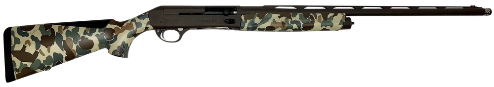 Sauer SASA1230CBFBOS SL-5 Waterfowl Shotgun - 12 Gauge, 3.5" Chamber, 28" Barrel, Brown Cerakote, Fred Bear Camo, LPA Sight, 5 Chokes