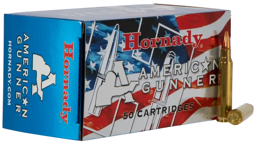 Hornady American Gunner .223 Rem 55gr HP Ammo - 50 Rounds/Box, 10 Boxes/Case