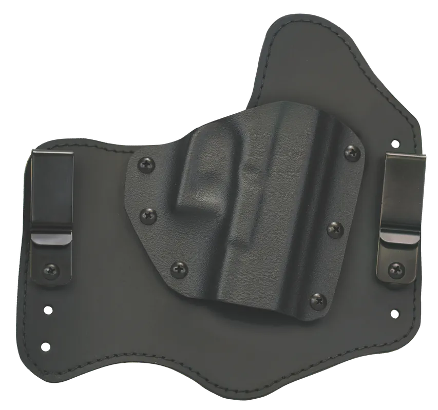 Homeland Hybrid IWB Black Leather Holster for Sig P228 - Right Handed Belt Clip