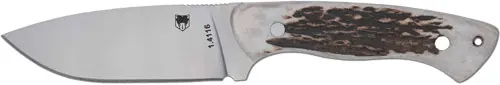 Genuine Stag Fixed Blade with Sheath - CobraTec Twin Mountain 4"