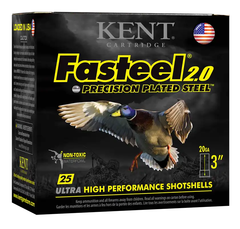 Kent Cartridge Fasteel 2.0 20 Gauge 3" 7/8 oz 2 Shot - 25 Box/10 Case