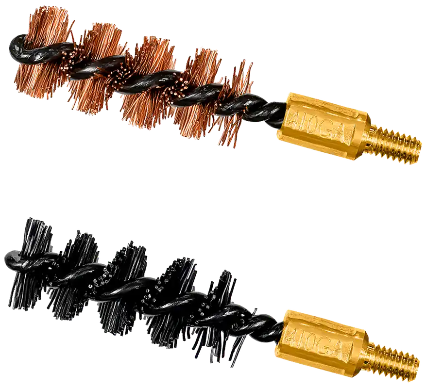 Otis FG541NB 410 Gauge Shotgun Bore Brush Set - Bronze/Nylon Bristles, 8-32" Thread, 2 Pack