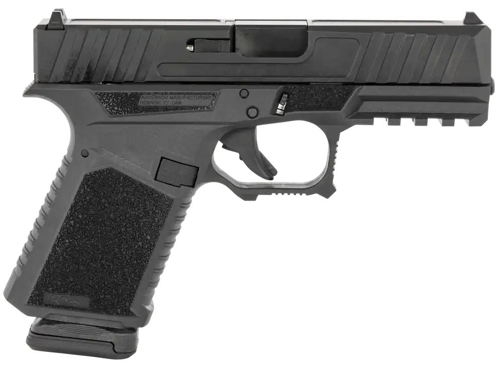 Anderson Kiger 9C 9mm Luger Pistol, 15+1 Capacity, Black DLC Finish
