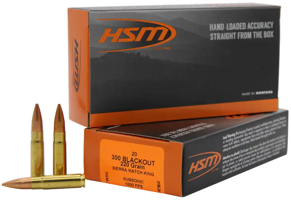 HSM 300 Blackout 220gr Sierra MatchKing BTHP - 20/Box, 25/Case