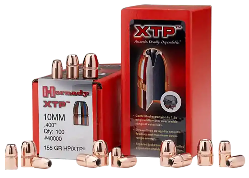 Hornady XTP 10mm Auto 155gr Hollow Point Ammo - 100/Box