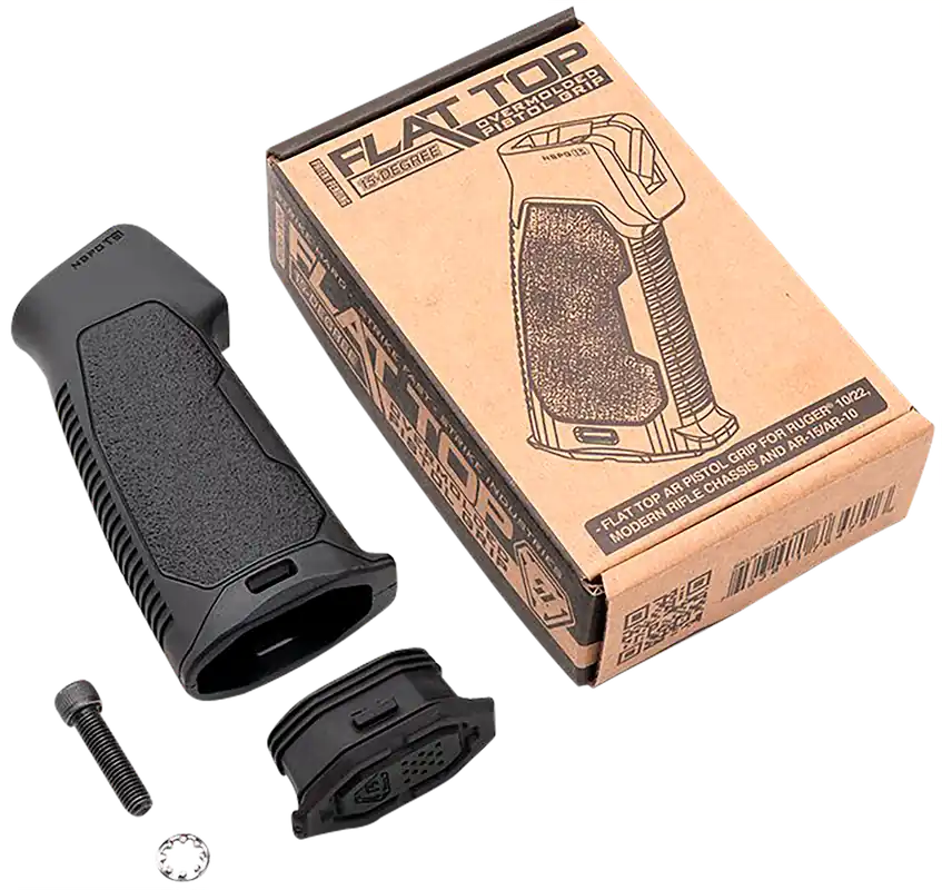 Strike Industries ARNBPG15 Flat Top Overmolded Pistol Grip for AR-Platform & Ruger 10/22 - Black Rubber