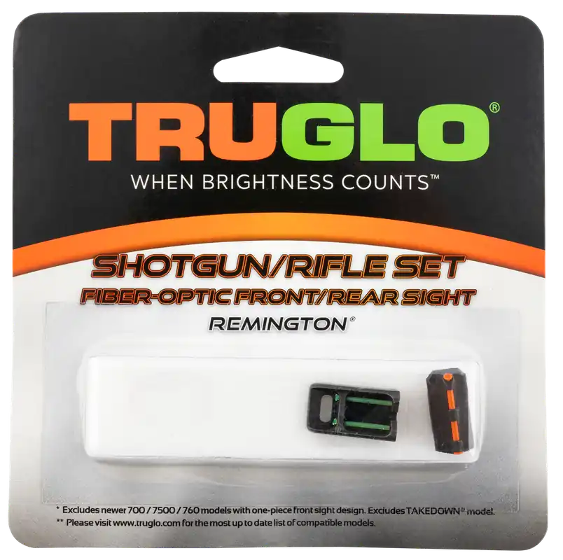 TruGlo TG110W Fiber-Optic Sights for Remington - Black with Red Front and Green Rear Fiber Optics