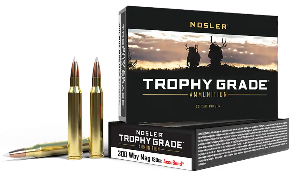 Nosler Trophy Grade 300WbyMag 180gr AccuBond Ammo - 20/Box
