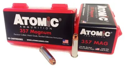 Atomic 357 Magnum 158 Grain JHP - 50 Rounds per Box, 10 Boxes per Case