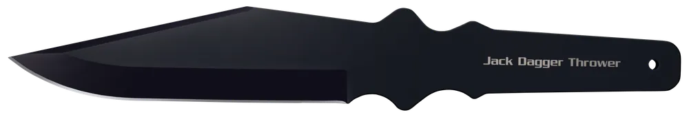 Cold Steel Jack Dagger Thrower 7.5" Fixed Blade Knife - Black 1050 High Carbon