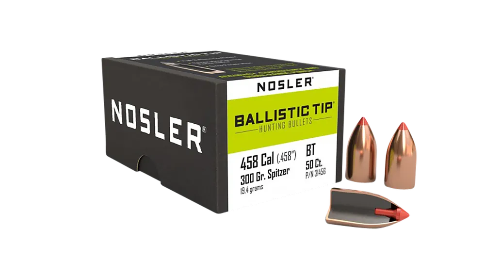 Nosler 31456 Ballistic Tip .458 Caliber 300 Grain Spitzer Point - Box of 50