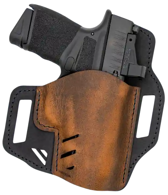 Versacarry Rough Rider OWB Leather Belt Slide Holster Size 03 Black/Brown