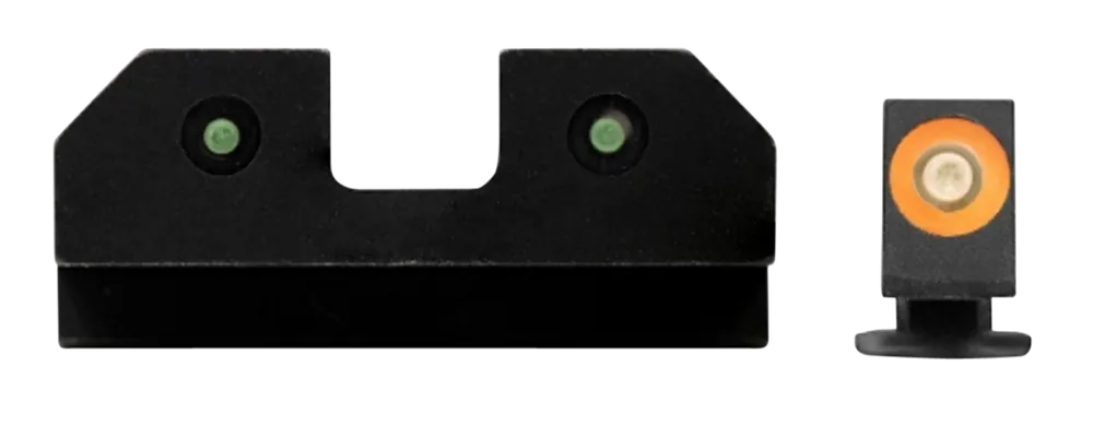 XS Sights GLR013P6N R3D Night Sights for Glock - Black with Green Tritium and Orange Outline