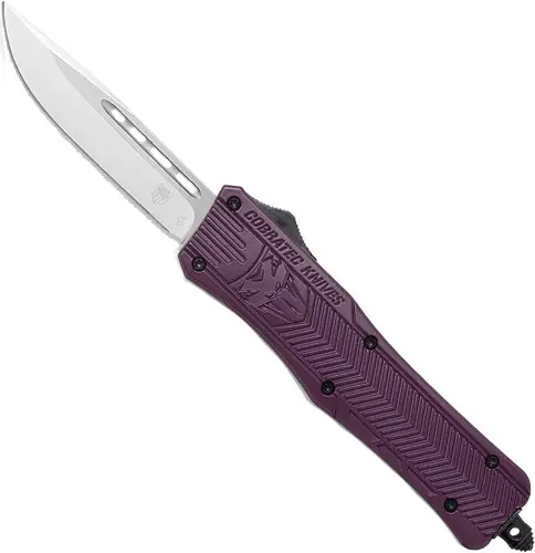 CobraTec Medium CTK-1 OTF 3" Drop Point Knife - PLUM