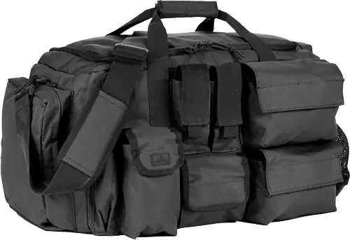 Black and Red Rock Operations Duffle Bag with 7 External Utility Pouches