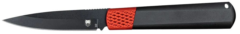 CobraTec Gideon Hidden Release OTF Knife with Black D2 Blade and Black/Red Aluminum Handle