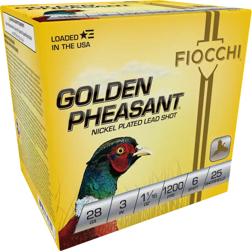 Fiocchi Golden Pheasant Extrema 28 Gauge 3" 6 Shot Ammunition - 25 Rounds Per Box