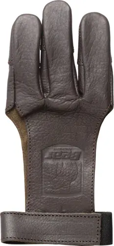 XL Bear Archery Leather Shooting Glove - 3-Finger Ambidextrous