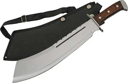 Bully Machete with Sheath - 13.5" Wood Handle by SZCO Rite Edge