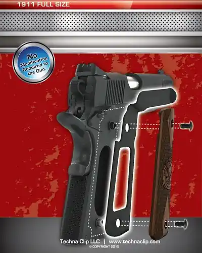 RightTechna Clip Handgun Retention for Colt 1911 & Commander