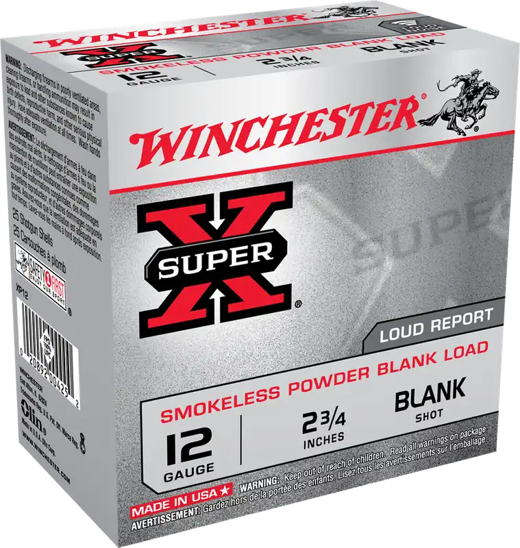 Winchester Super X 12 Gauge Blank Ammo - 25 Rounds per Box