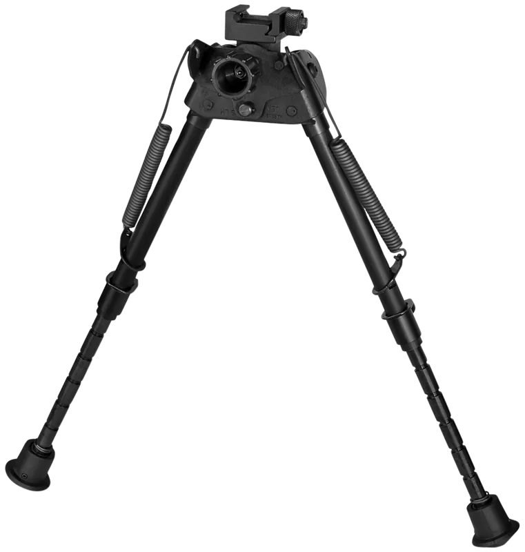 Harris S-LMP Swivel Bipod, 9-13" Notched Legs, Black Steel/Aluminum, Rubber Feet