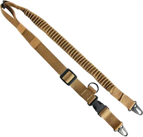 Adjustable Shock Webbing Sling 37-58" Coyote Tactical C3: 2 to 1 Point