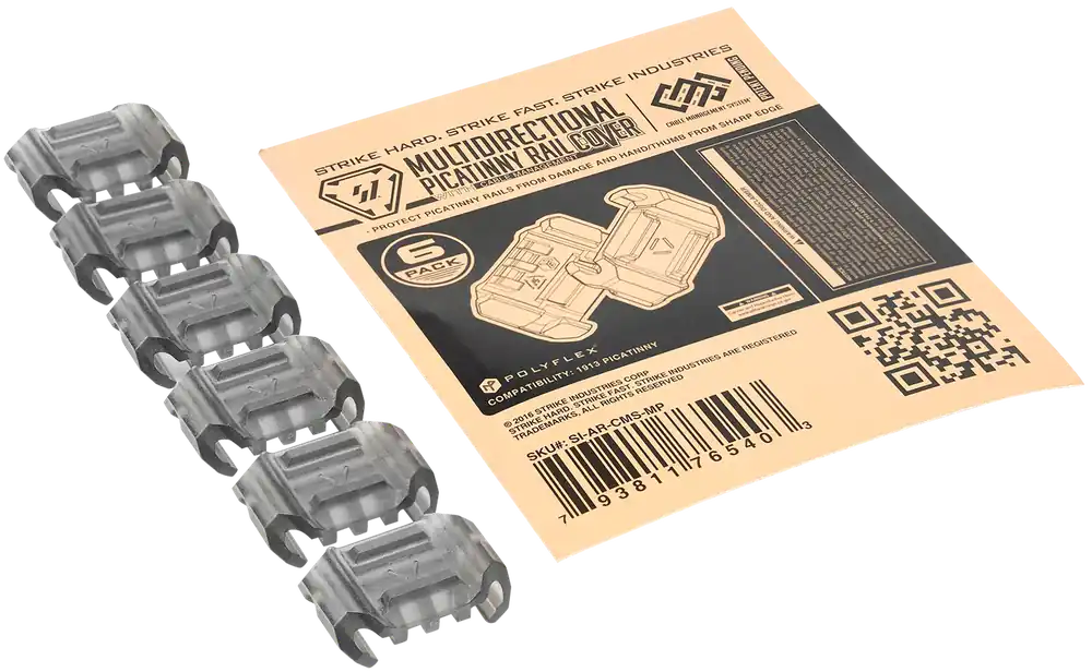 Strike Industries ARCMSMP Picatinny Rail Cover with Cable Management - Clear Smoke