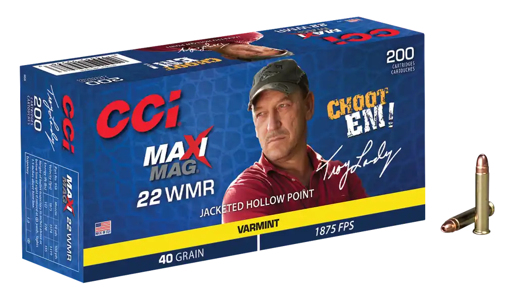 CCI 958 Maxi-Mag Varmint 22WMR 40gr JHP 200/Box